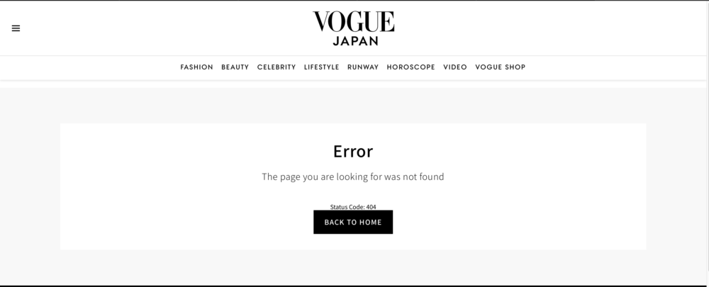 VOGUE JAPANのホームページ